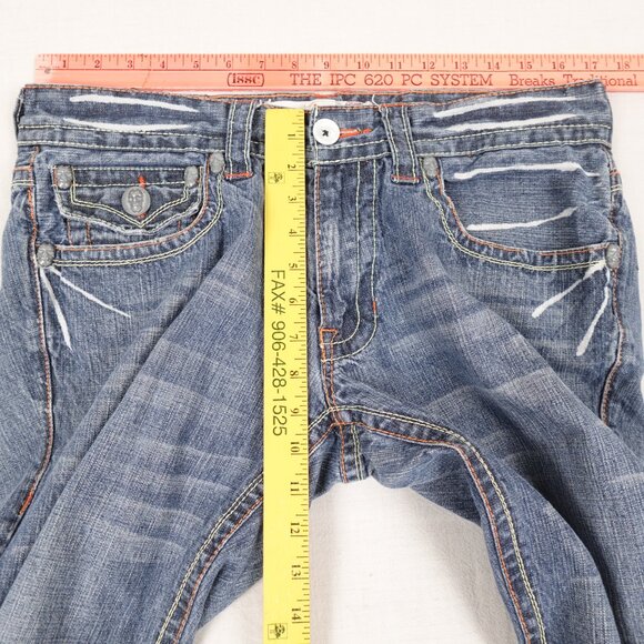 Vintage Laguna Beach Jeans Mens 34 (36x34) Y2K Skull Biker Denim Made in USA - Picture 9 of 12